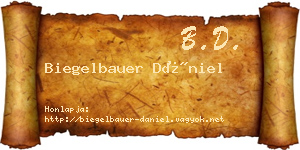 Biegelbauer Dániel névjegykártya
